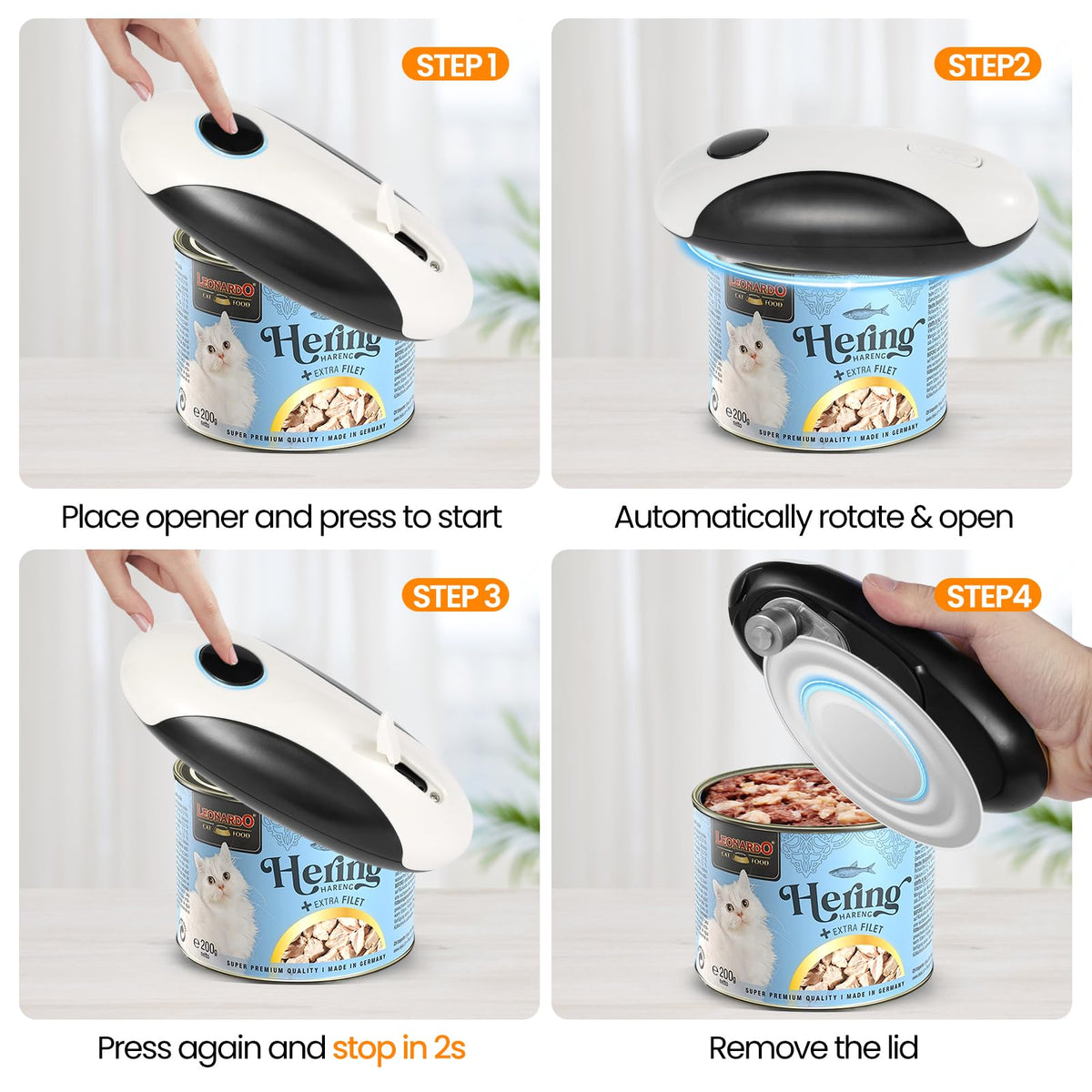 SKGNKLIG robust motor handles round, square, and oval cans.