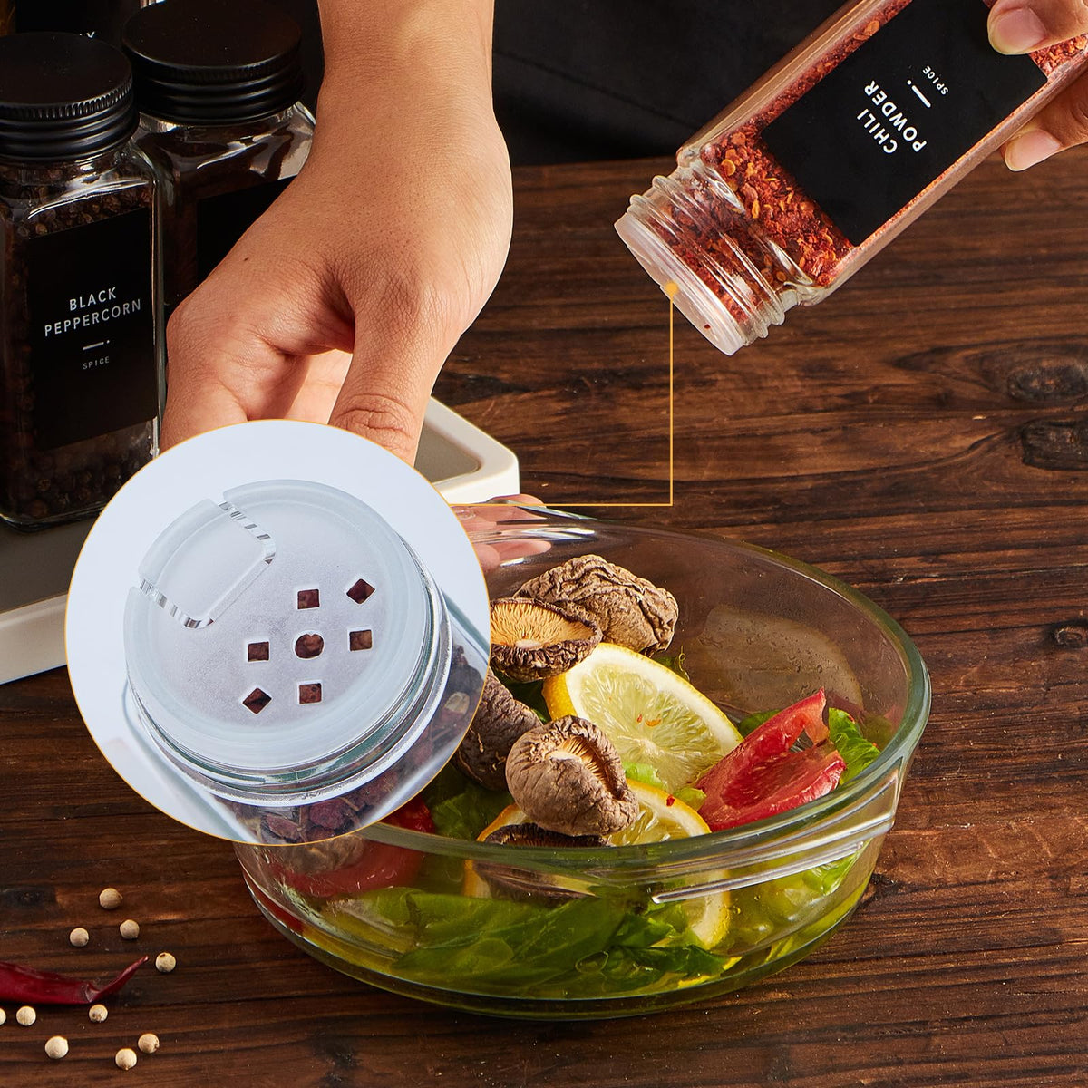 Skiileor two-label styles with chalk pen simplify ingredient naming