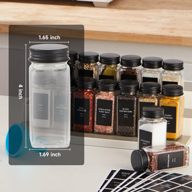 Skiileor spice lids in two designs help powders and seeds pour smoothly