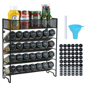 Skiileor spice rack assembly view for organized cabinet storage.