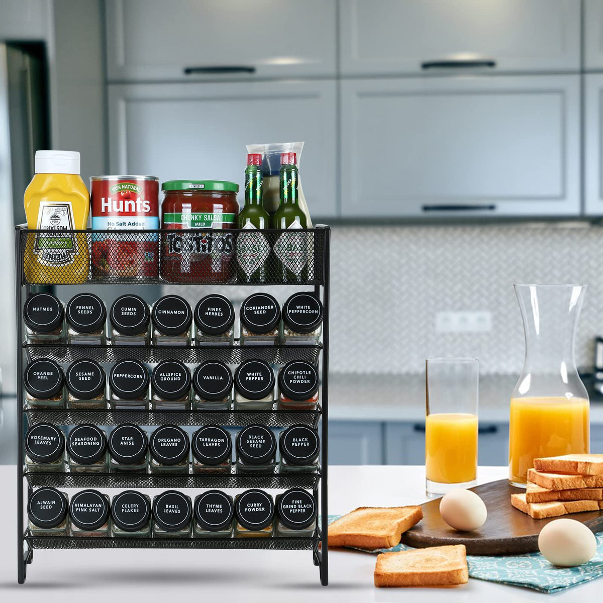Skiileor waterproof labels help quick ingredient identification.