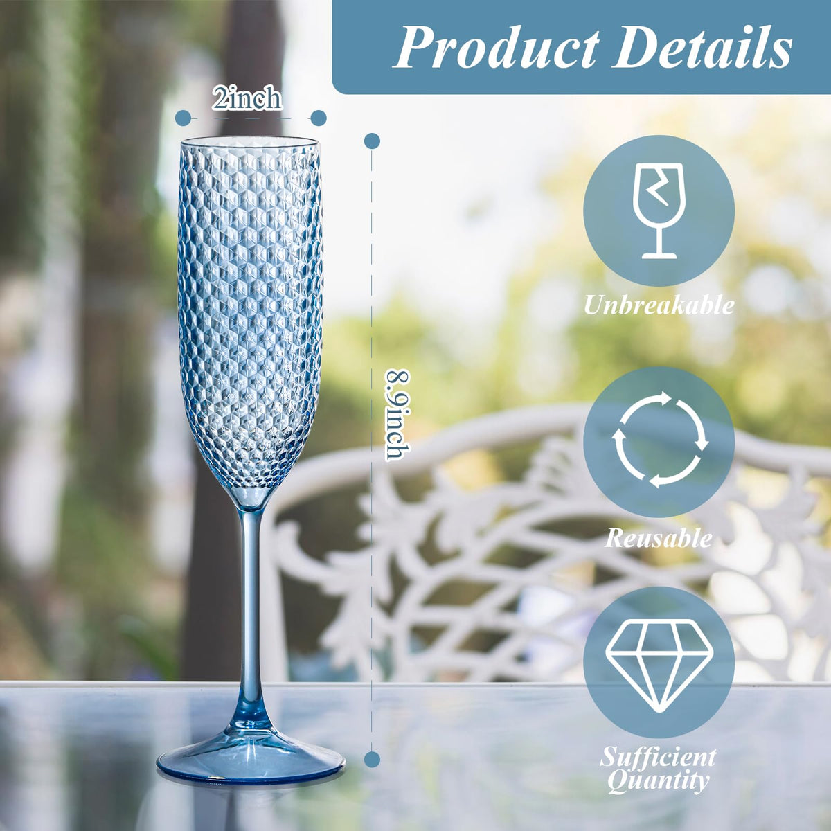 Sklenice diamond-pattern cup body adds sparkle to celebrations.