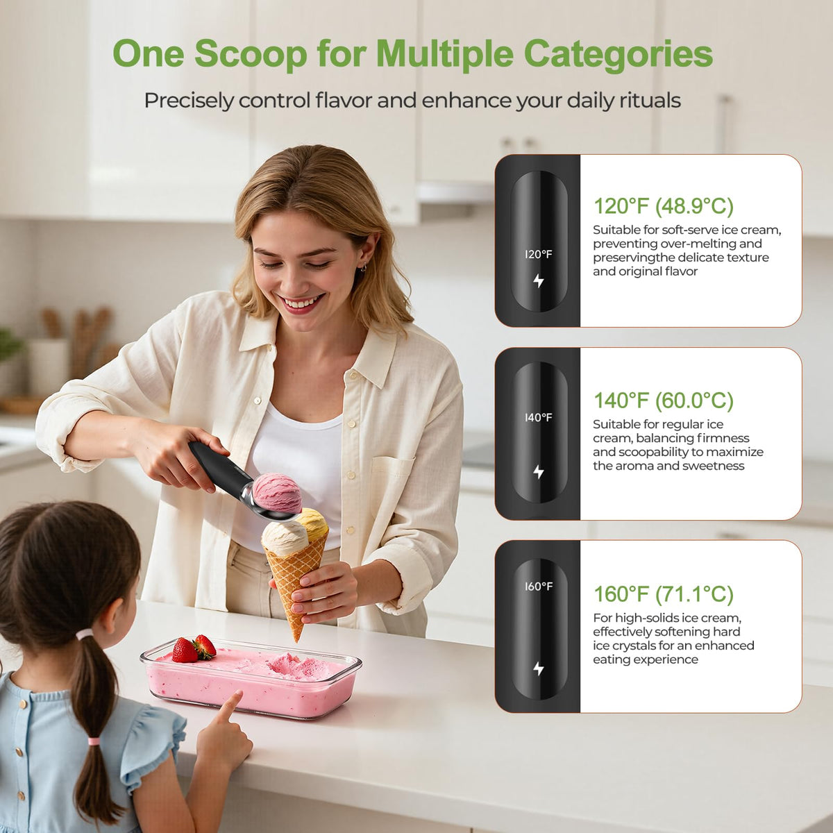 SKLNXAZ one-touch start-stop handle enables safe, hands-free operation
