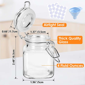 SKOCHE airtight hinged lid spice jar keeps contents fresh and prevents leaks.