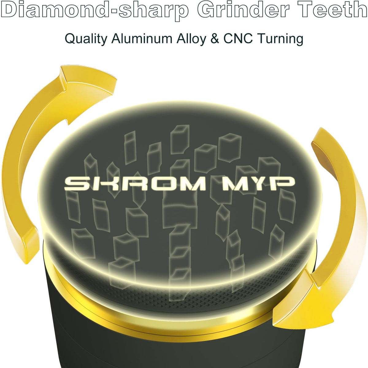 SKROM MYP grinder durable aluminum alloy ensures long-lasting spice grinding.