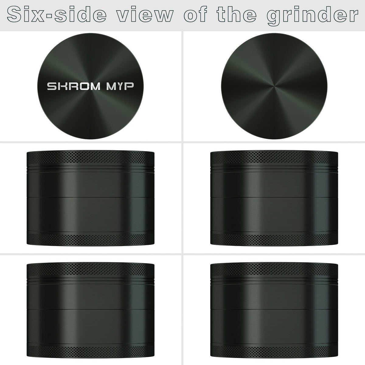 SKROM MYP grinder after use with cleaned aluminum body