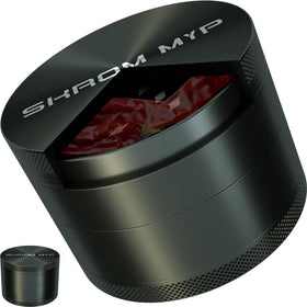 SKROM MYP grinder front view with metallic black finish for spice grinding