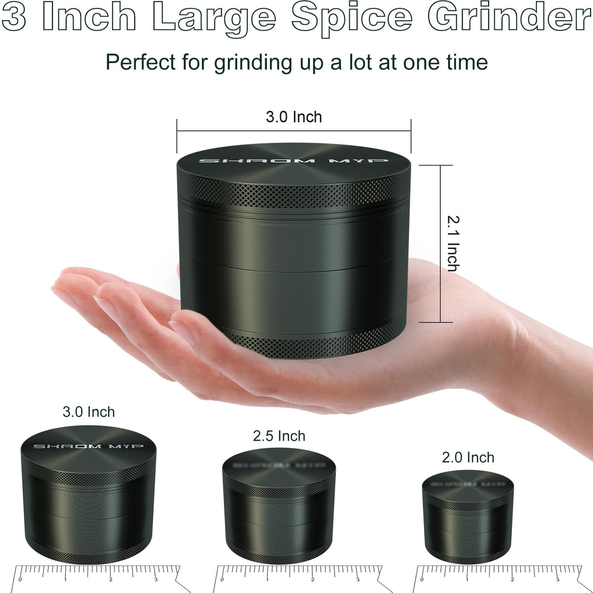 SKROM MYP grinder teeth close-up designed for efficient grinding