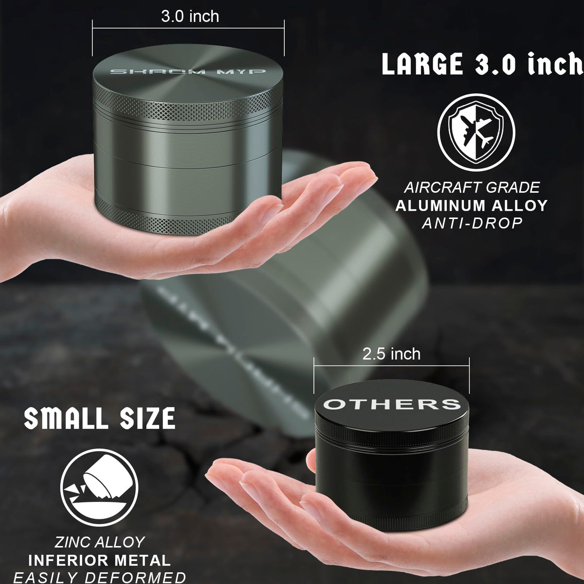 SKROM MYP grinder is easy to clean and keeps kitchen tidy.
