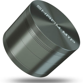 SKROM MYP grinder in metallic gray with a magnetic lid for secure sealing.