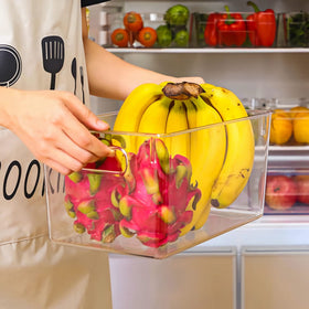 SKTEET fridge storage bin helps organize items at a glance