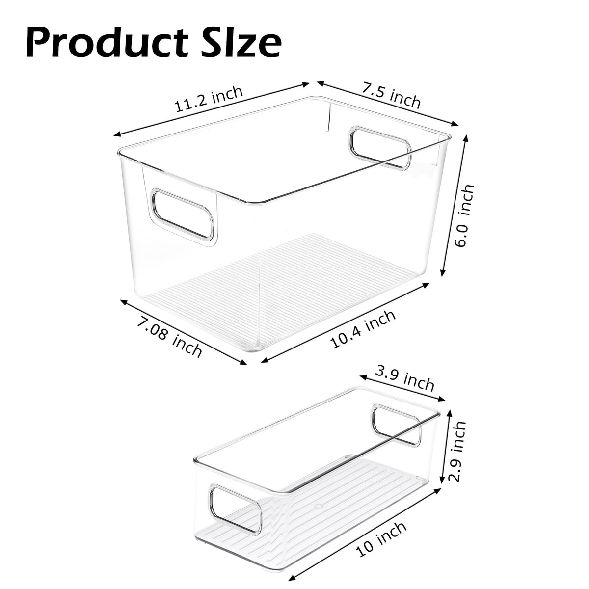 SKTKSE durable clear plastic bins resist stains and odors over time
