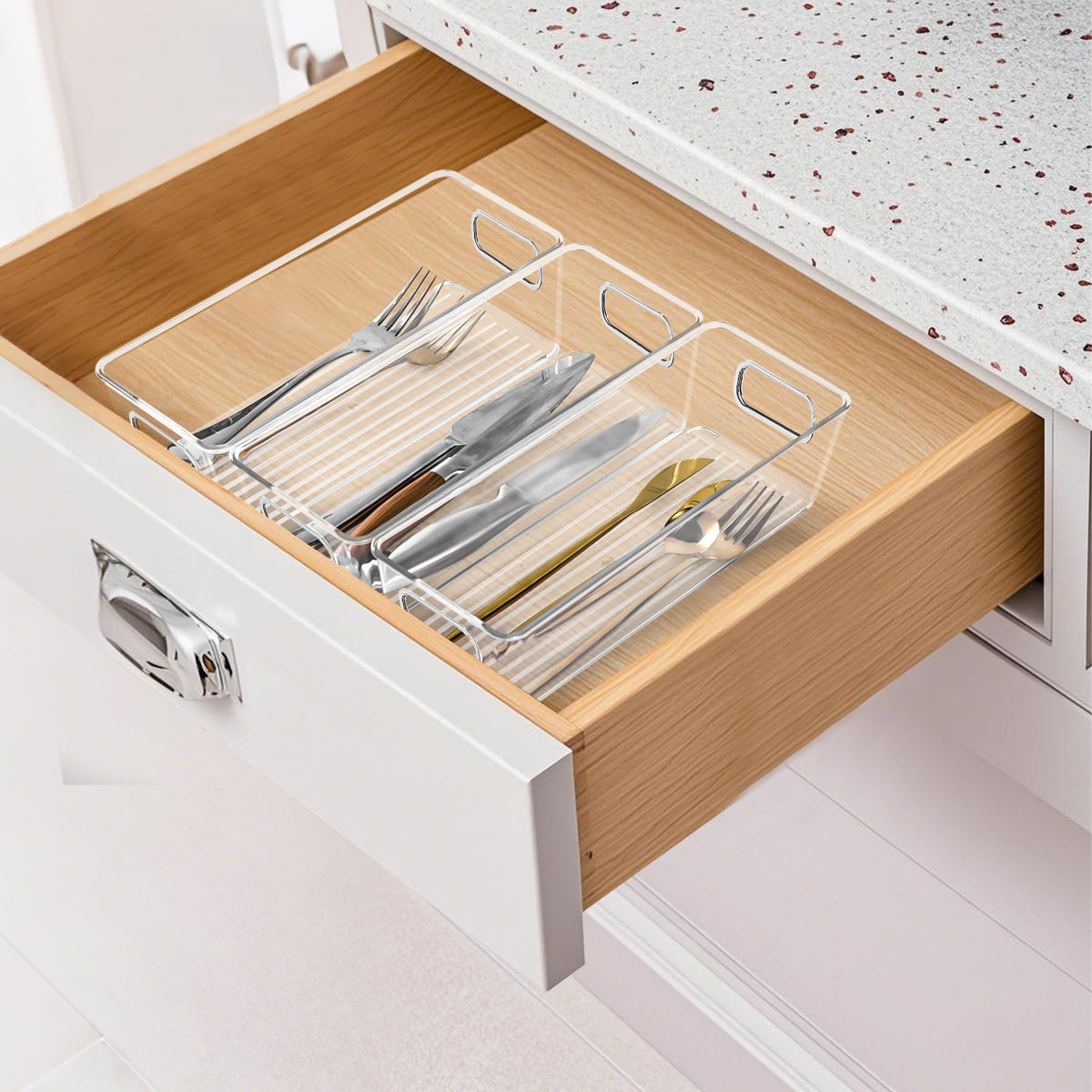 SKTKSE multi-scene use bins suit pantry, fridge, bathroom and more