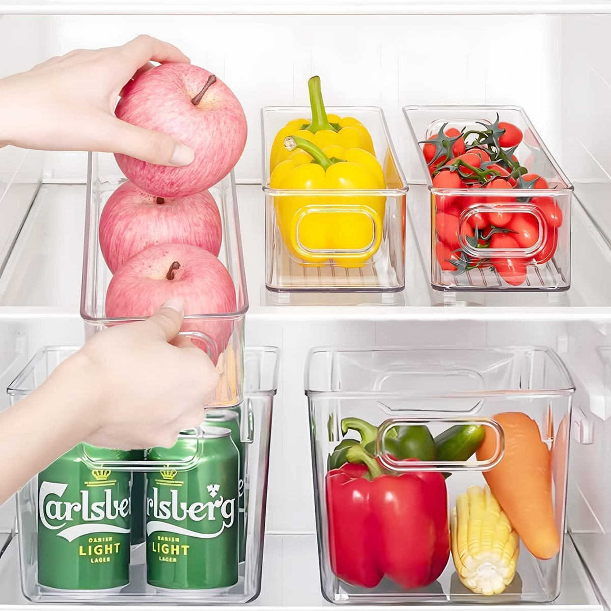 SKTWEEWKTS bins with built-in handles for easy pulling