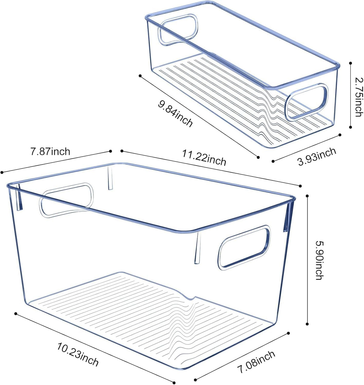 SKTWEEWKTS transparent kitchen containers keep shelves neat and accessible