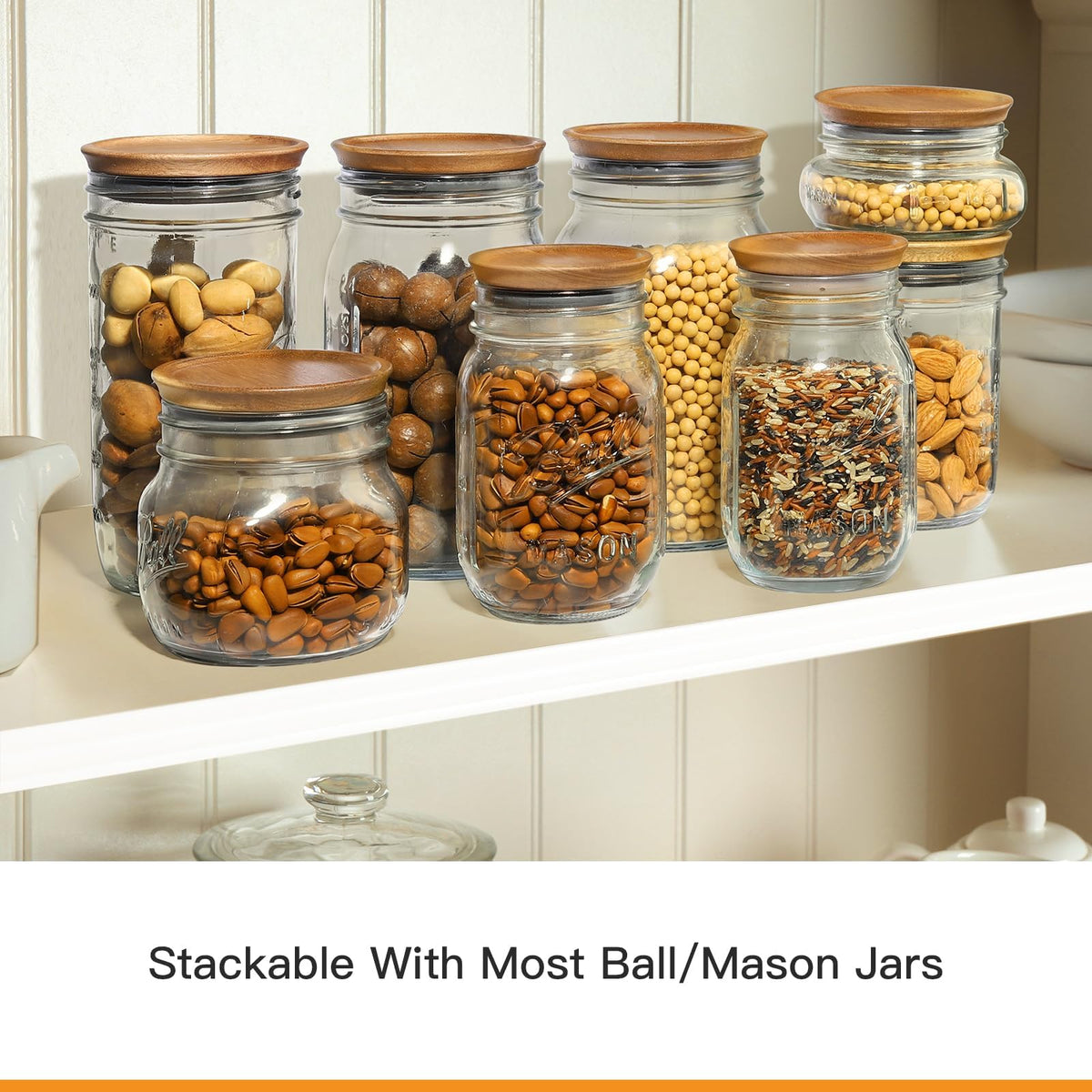 SKYBD stackable lid set fits in refrigerator for compact storage
