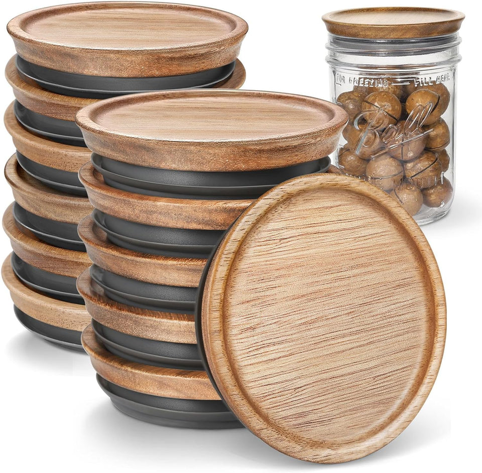 SKYBD regular mouth lids on jars for pantry storage and freshness