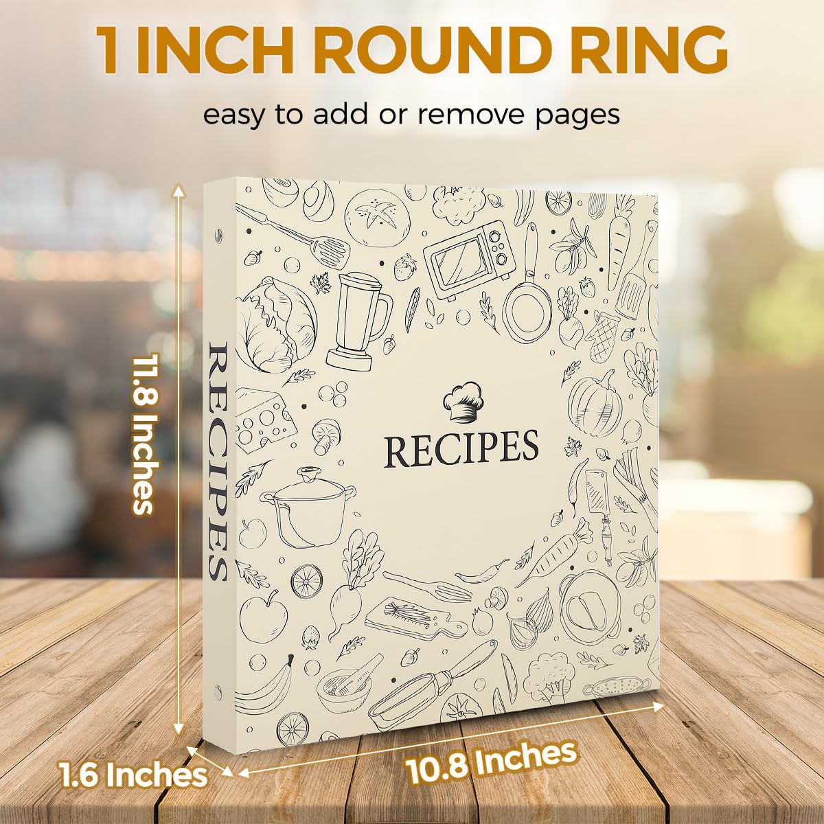 SKYDUE 1-inch round rings offer sturdy binding for long-term storage.