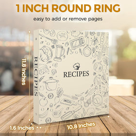 SKYDUE 1-inch round rings offer sturdy binding for long-term storage.