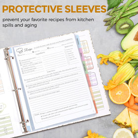 SKYDUE 12 tabbed dividers enable fast access to recipe categories.