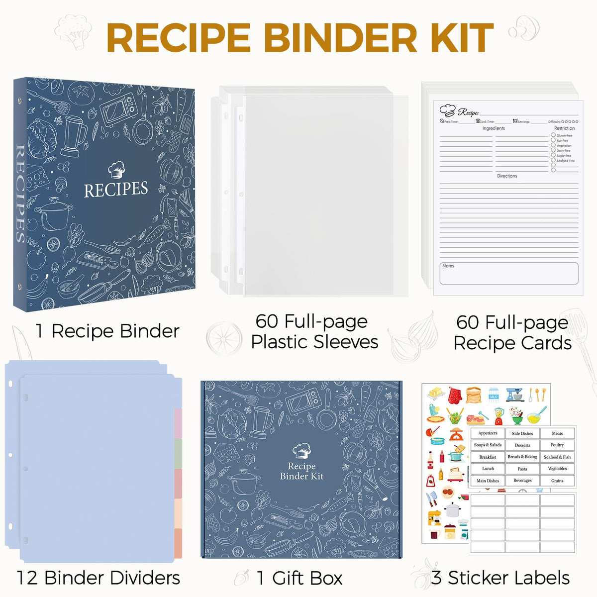 SKYDUE 3-ring binder interior with organized pages and dividers