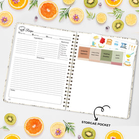 SKYDUE durable hardcover protects pages during daily kitchen use.