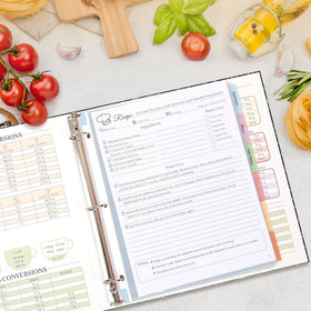 SKYDUE sturdy sleeves protecting recipes from spills in a busy kitchen