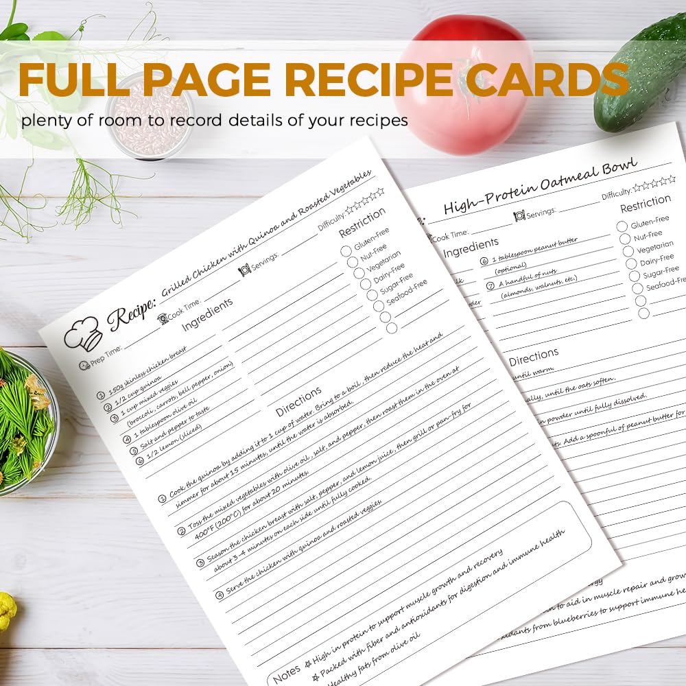 SKYDUE full-page sheet protectors keeping recipes clean and flat while cooking