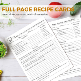 SKYDUE recipe binder inside layout with pages highlights organized cooking workflow.