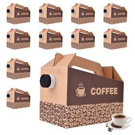 SkyJourney 10-pack disposable coffee dispensers shown ready for catering use, 96 oz each.