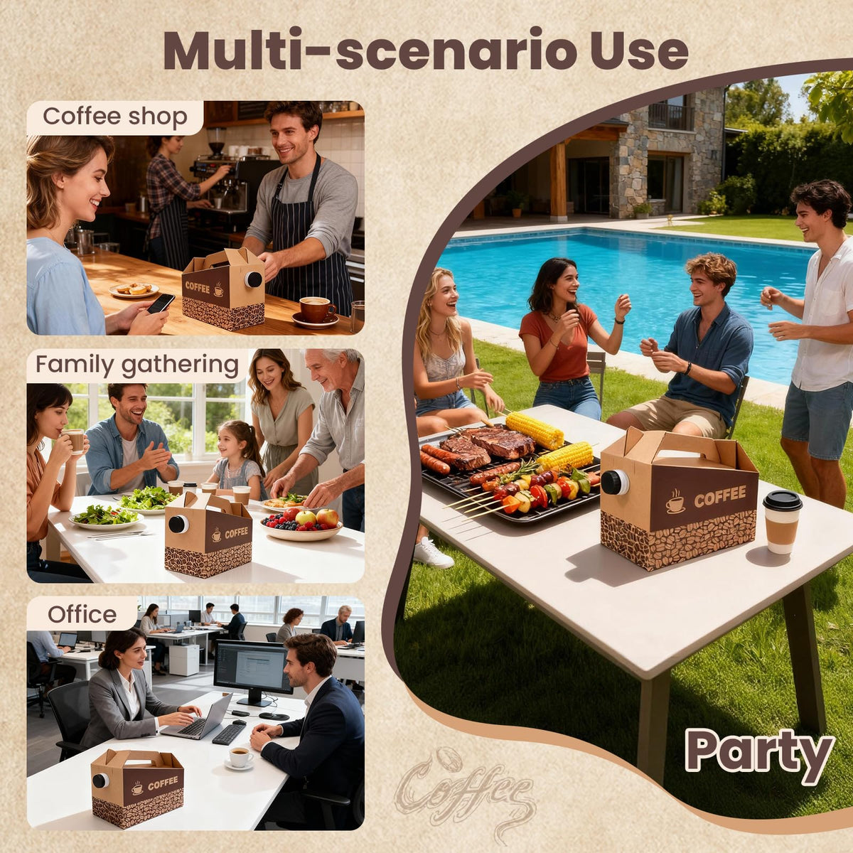 SkyJourney catering and office coffee boxes for streamlined beverage service.