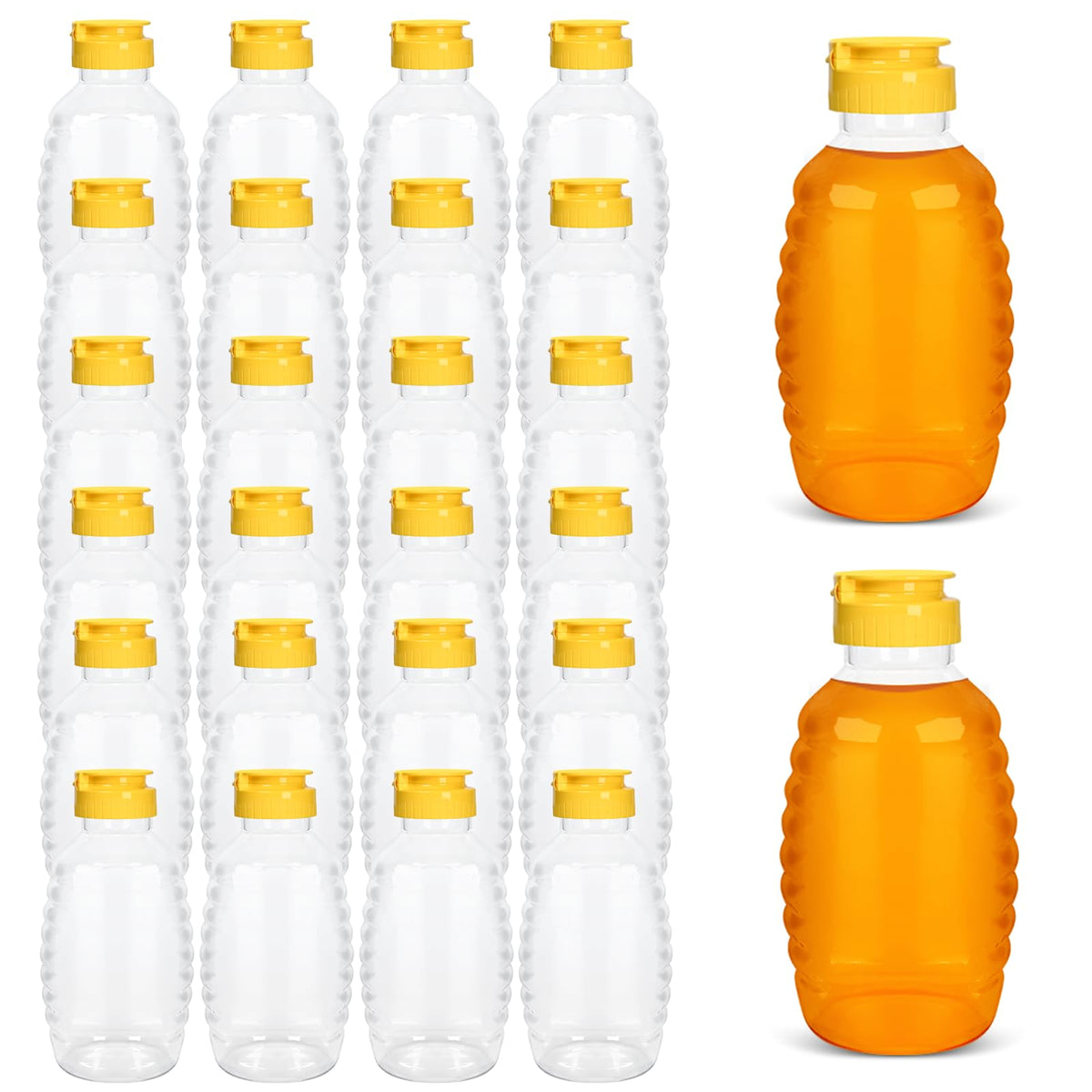 SkyJourney 16 oz honey bottle with no-drip design for mess-free serving.