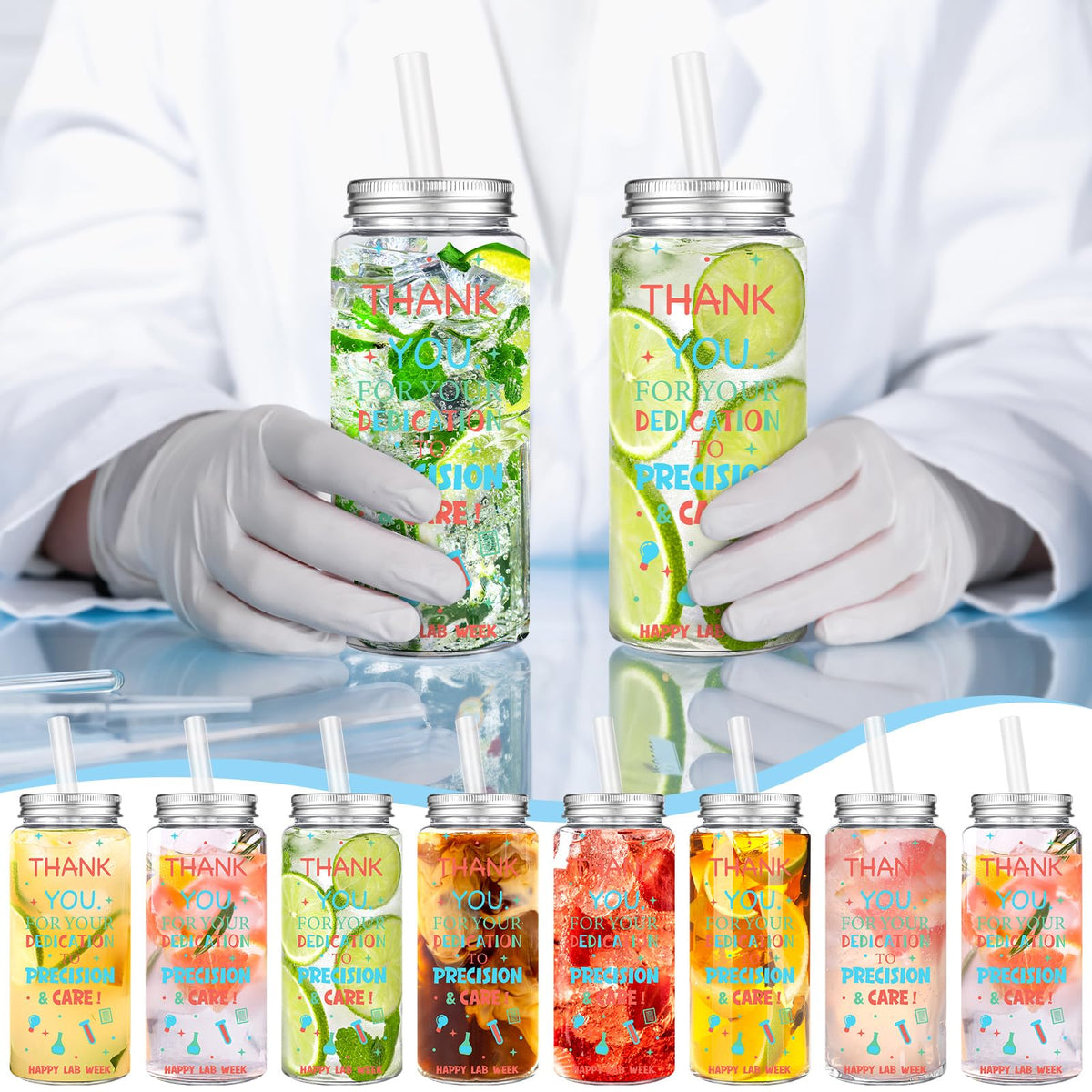 Skylety bright lab-pattern cups, a festive yet functional gift for students