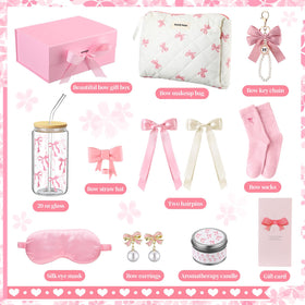 Skylety plush socks with pink bow detail for everyday comfort.