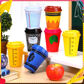 Skylety 12oz tumbler, comfortable grip for beverages.