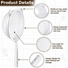 Skyley 8.5-inch strainer demonstrates sturdy, versatile kitchen tool.
