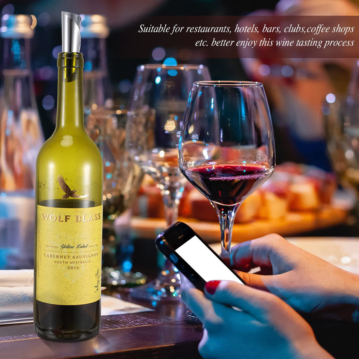 Skyley gift-worthy wine pourer discs for entertaining guests.