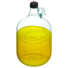 Skywin 1-gallon glass jar with lid, clear view for fresh beverage storage.