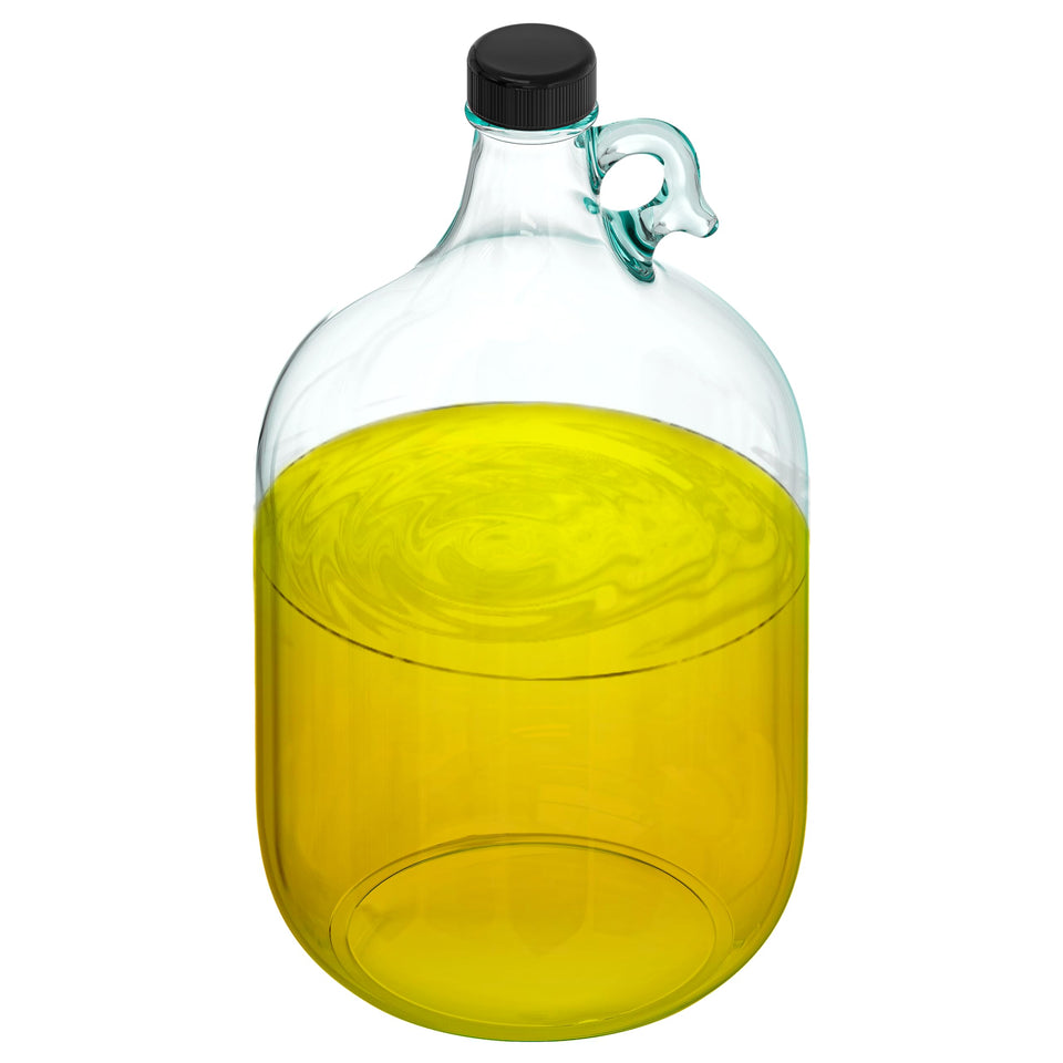 Skywin 1-gallon glass jar with lid, clear view for fresh beverage storage.