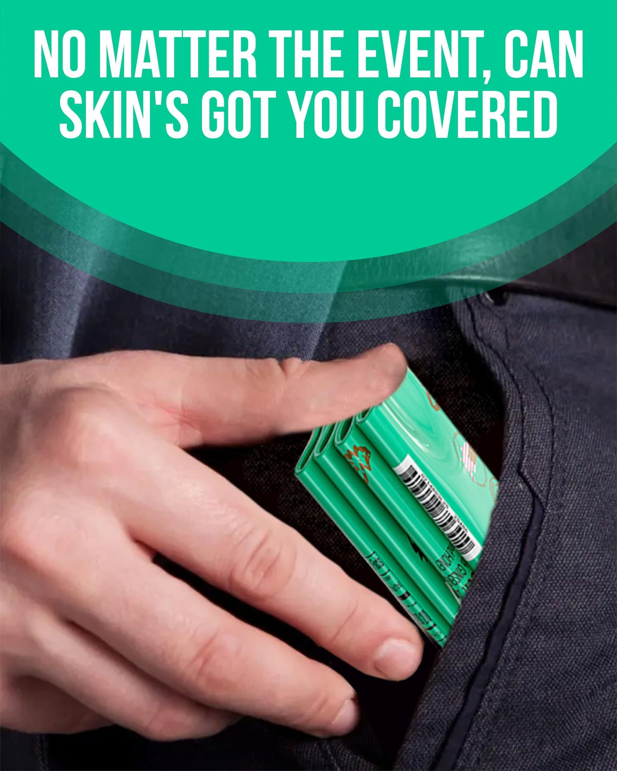 Skywin BeekSkin 24oz can sleeve in green enhances grip during parties.