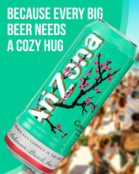 Skywin BeekSkin kozie keeps beverages cool at the beach, camping, and picnics.