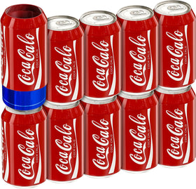 Skywin BeerSkin red silicone can cover on 12 oz cans, ideal for outdoor events