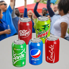 Colorful Skywin can sleeves protect drinks at picnics and parties.