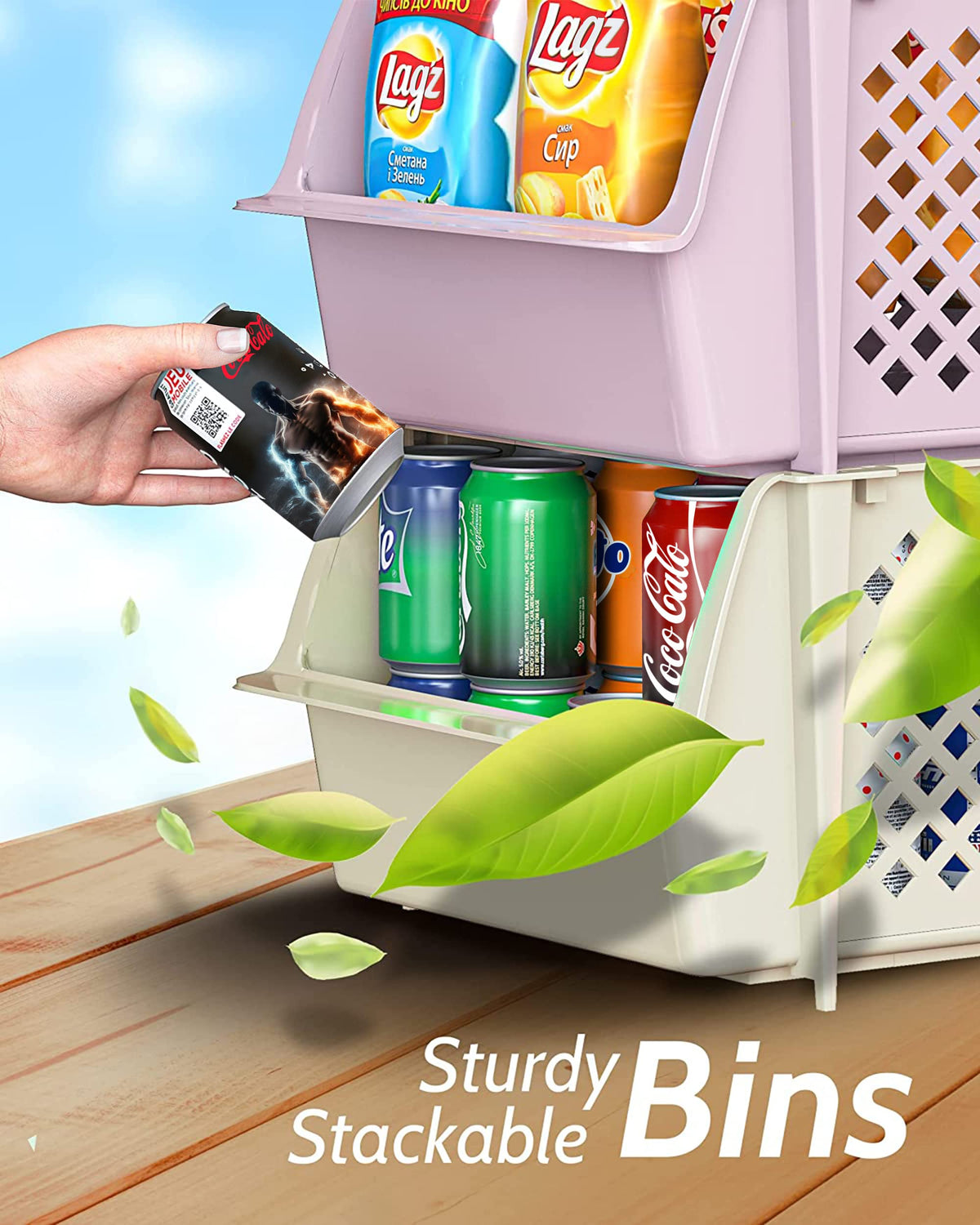Skywin TidyFriend durable plastic bins withstand daily use while keeping contents visible.
