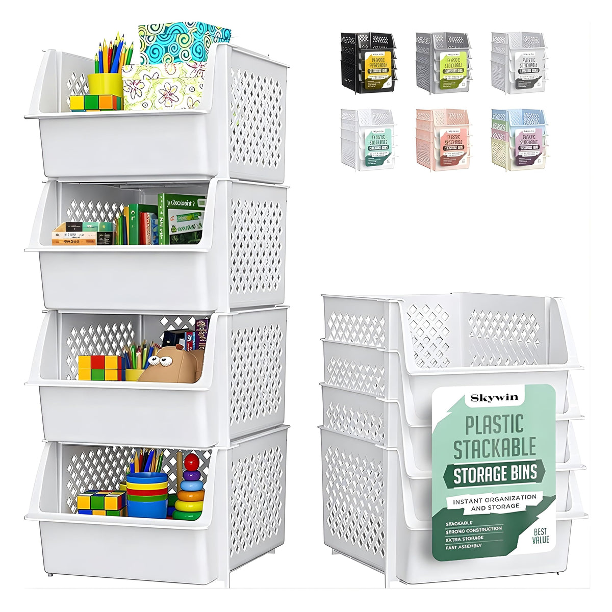 Skywin TidyFriend front-view bin for easy pantry access and quick visibility.