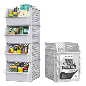 Skywin TidyFriend open-front bin 4-pack for quick pantry access