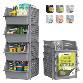 Skywin TidyFriend open-front bin for quick access in pantry or toy storage.