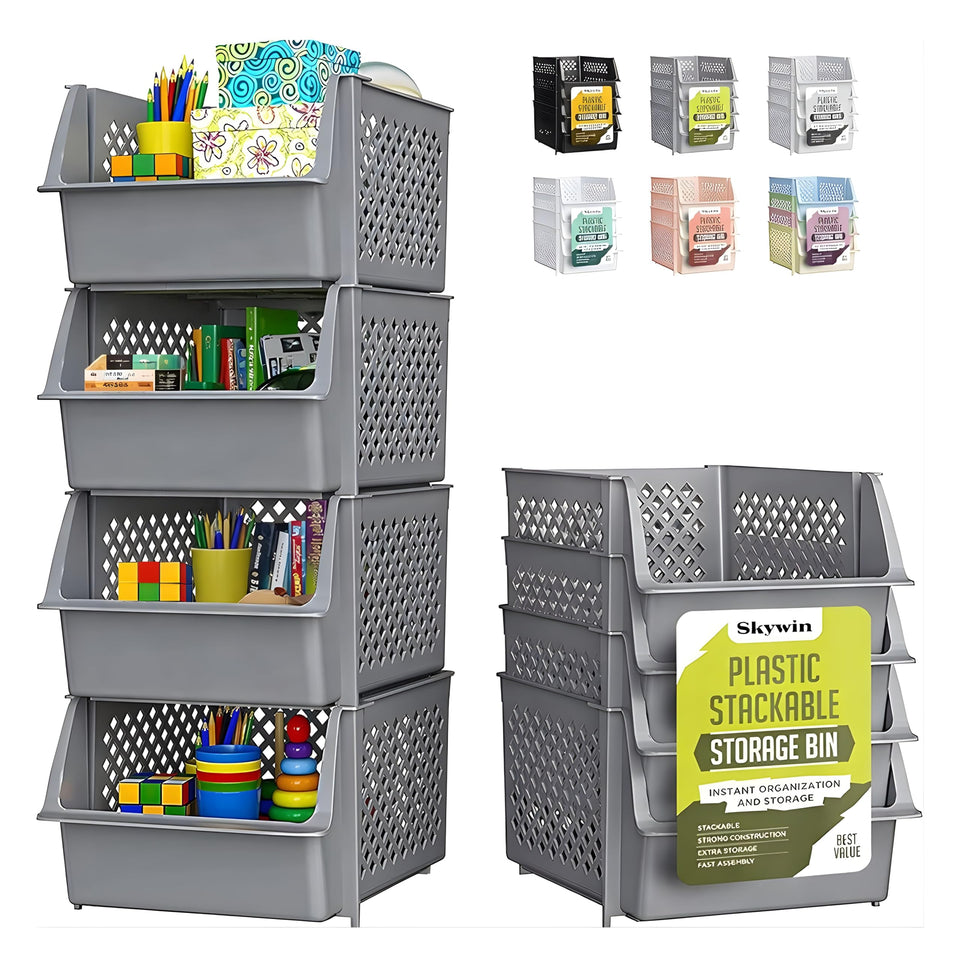 Skywin TidyFriend open-front bin for quick access in pantry or toy storage.
