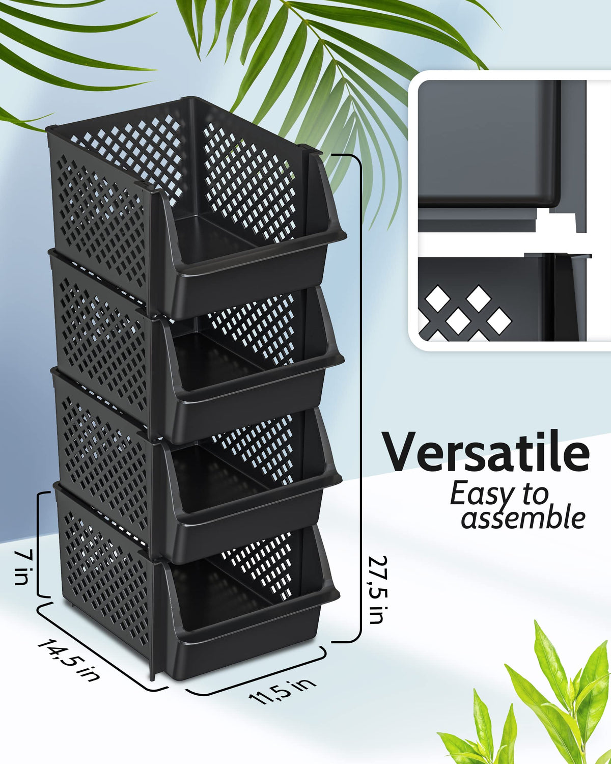 Skywin TidyFriend stackable pantry setup saves shelf space