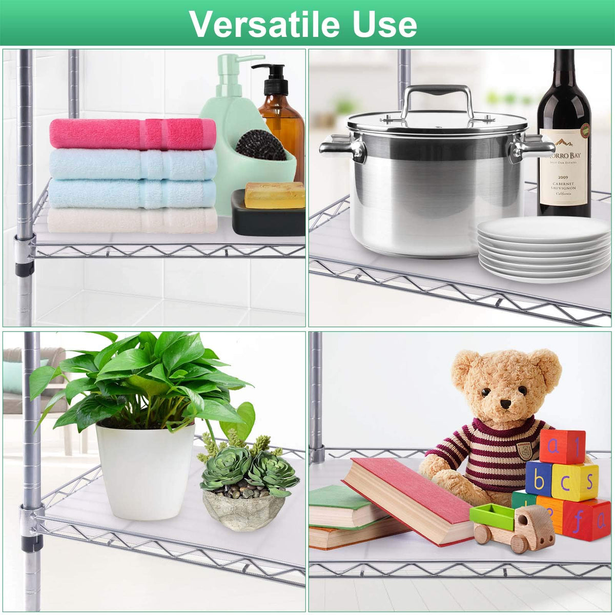 Slendor liner organizes small items like keys and coins on a shelf.